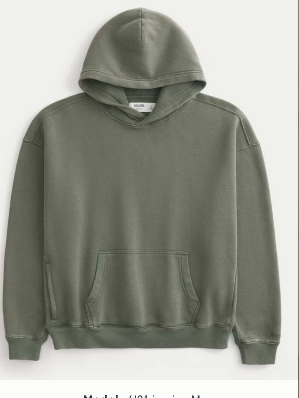 Hollister Young Mens Boxy Hoodie/small